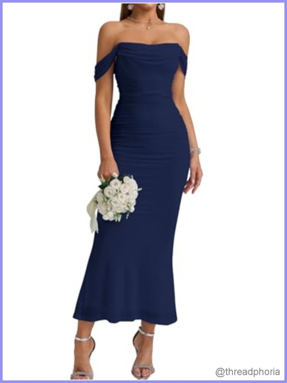 Women's Off Shoulder Corset Bodycon Maxi Formal Dress Ruched Backless